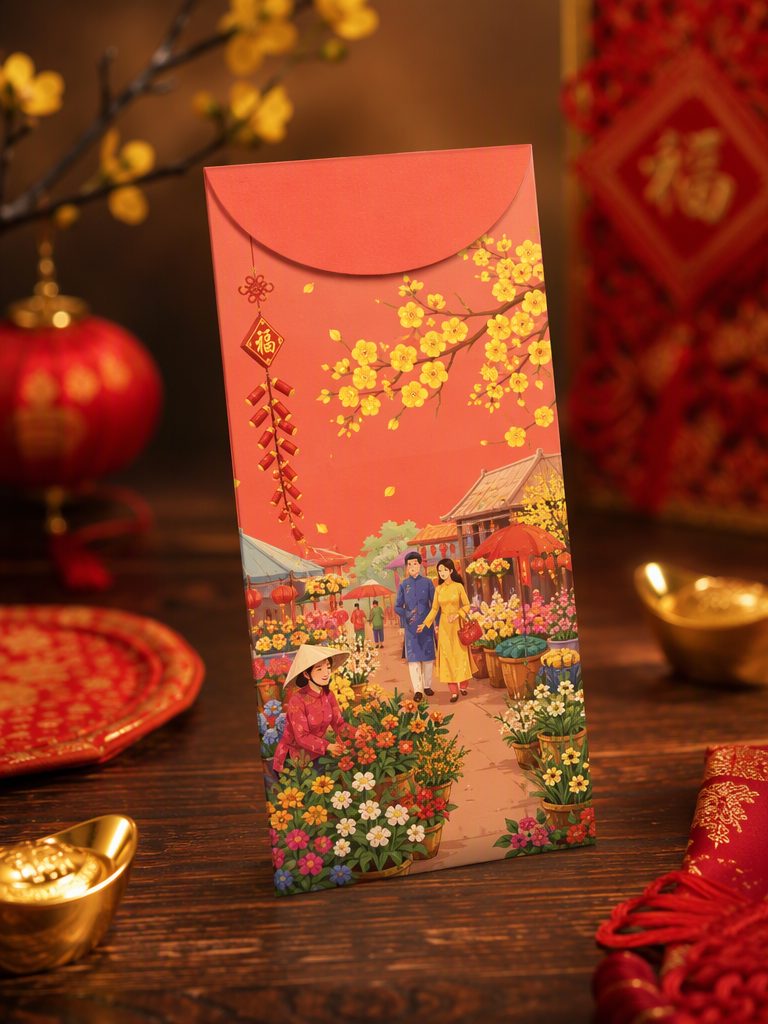 Mẫu 08 — Phố xuân rực rỡ