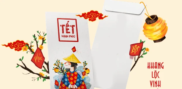Bao lì xì Tết Hạnh Phúc